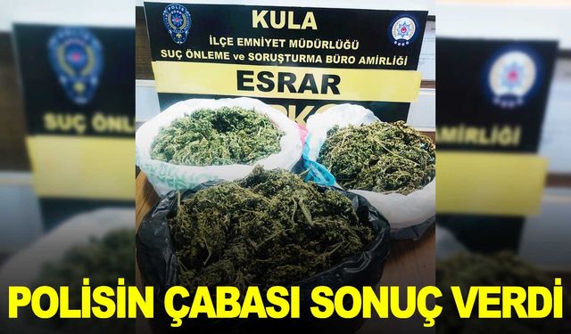 Polis ikna etti, 888 gram esrar ele geçirdi