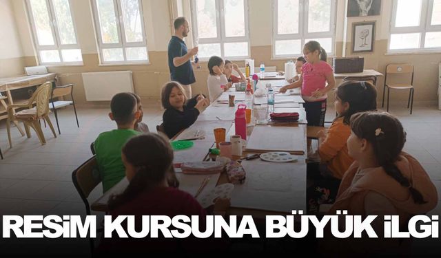 Resim kursuna büyük ilgi