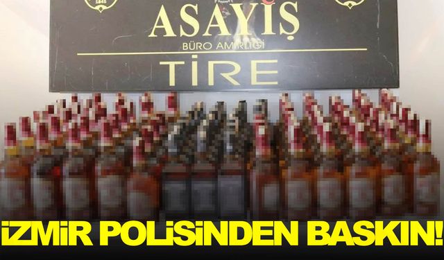 Sahte bandrolle alkol satışı yapılan adrese baskın