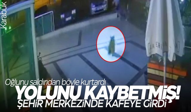 Şehir merkezinde panik anları... Kafeye girdi! Canlarını böyle kurtardılar