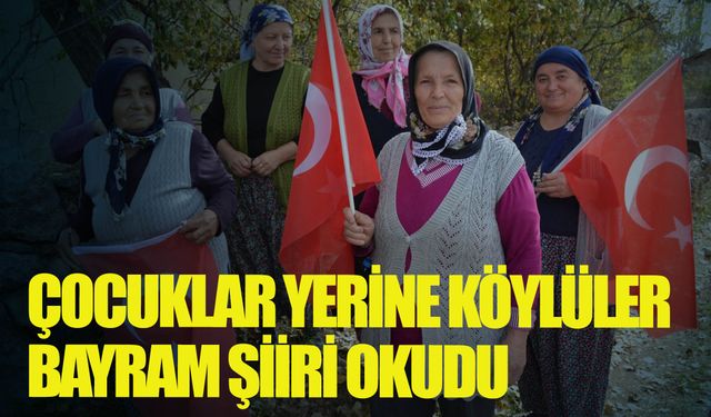 Şiir okuyan köylülerin coşkusuna ortak oldu