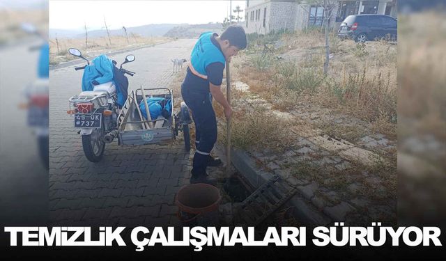 Yağmur suyu ızgaralarındaki temizlik çalışmaları sürüyor