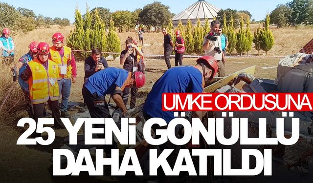 UMKE ordusuna 25 yeni gönüllü daha katıldı