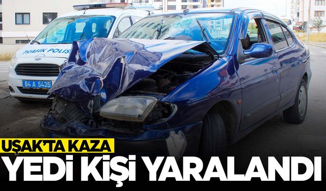 Otomobil ile hafif ticari araç çarpıştı: 7 yaralı