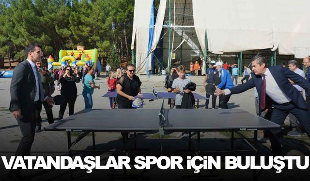 Vatandaşlar spor için buluştu