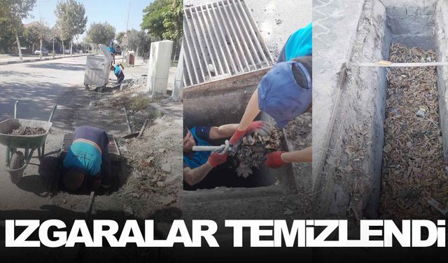 Soma’da 3 mahallenin yağmursuyu ızgaraları temizlendi