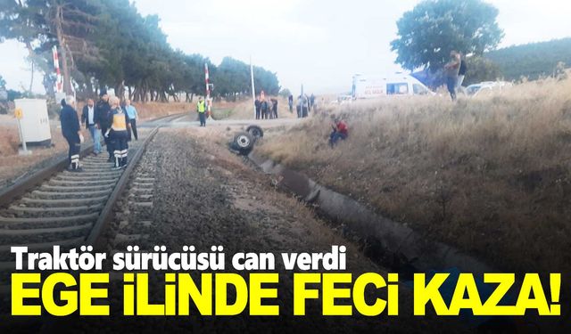 Yolcu treni traktöre çarptı… Traktör ikiye bölündü!