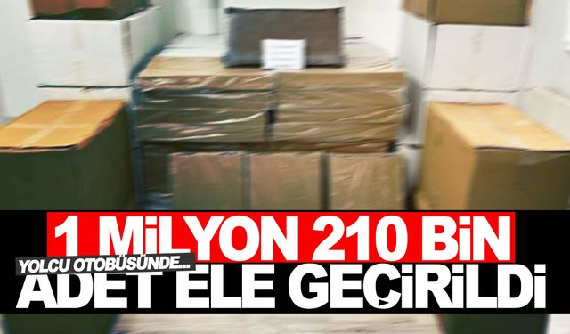 Manisa’da durdurulan yolcu otobüsünün bagajında çıktı! 1 milyon 210 bin adet…