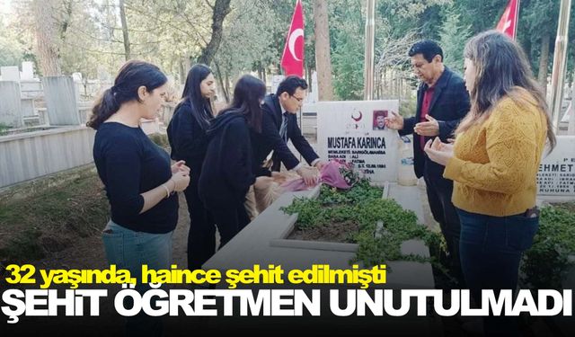 Manisalı şehit öğretmen unutulmadı