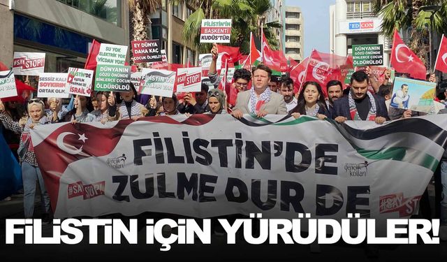 İzmir'de AK Partili gençler, Gazze için yürüdü