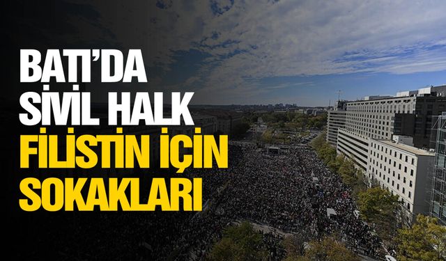 ABD’nin başkenti Washington'da Filistin’e destek gösterisi