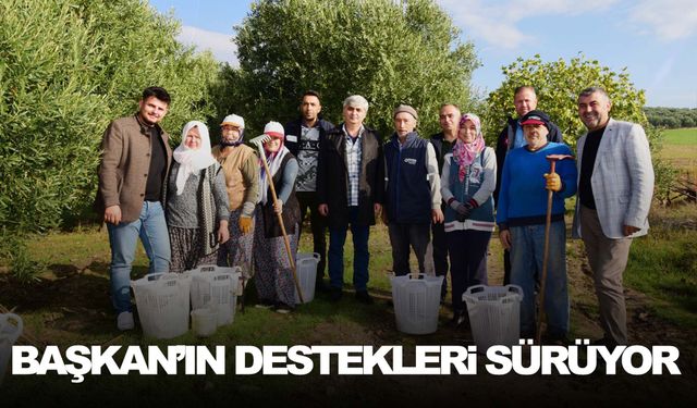 Büyükşehir’den zeytinciye malzeme desteği!