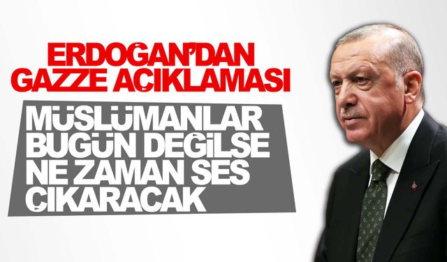 Cumhurbaşkanı Erdoğan'dan Müslüman dünyasına sesinizi çıkarın çağrısı