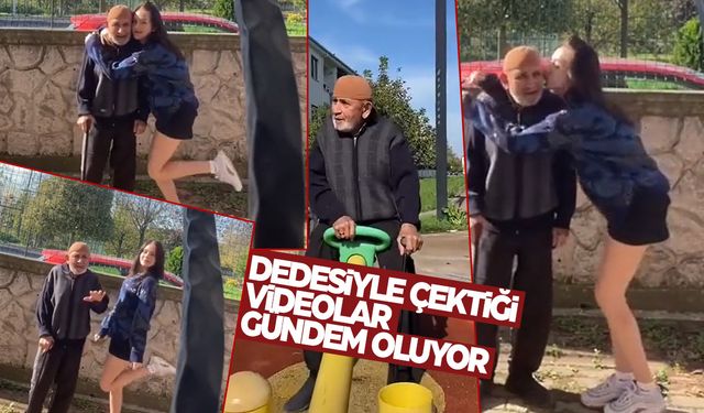 Dedesiyle mahalle turu attı... Binlerce beğeni aldı