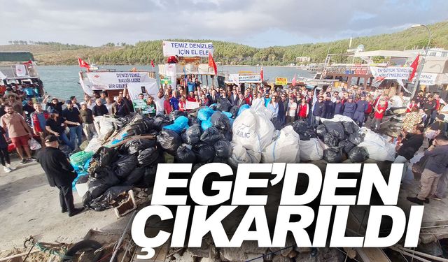 Denizden 15 ton atık çıkarıldı