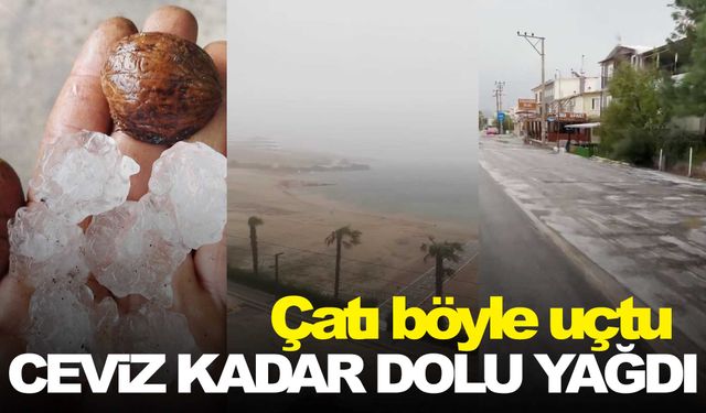 İzmir’de felaket yaşanıyor! Fırtına, yağmur, dolu…