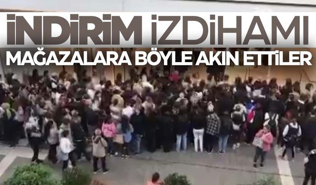 İzmir’de güvenlik kontrolünden geçenler mağazalara böyle akın etti