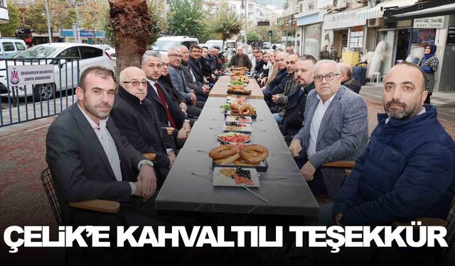 Çimentepe esnafından Başkan Çelik’e kahvaltılı teşekkür