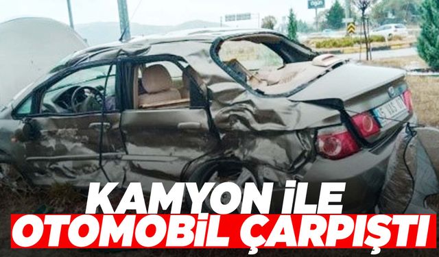 Manisa’da kamyon ile otomobil çarpıştı: 1 ölü