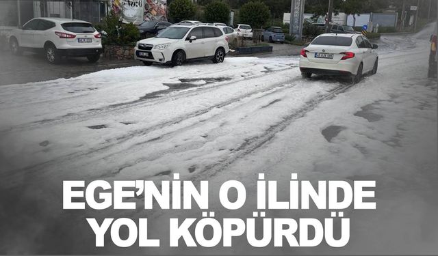 Köpüren yolu gören vatandaşlar şaşkına döndü