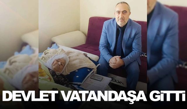 Manisa’da 99 yaşındaki kadının nüfus işlemleri evinde yapıldı