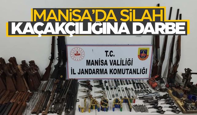 Manisa’da jandarmadan yasadışı silah tüccarlarına operasyon