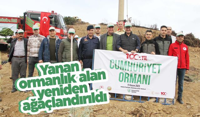 Manisa’da çıkan yangında küle dönmüştü… Yeniden yeşillendirildi