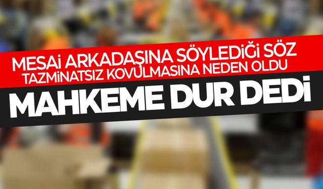 Öğrenmeden işe gitmeyin! İşten çıkarılır çıkarılmaz dava açtı!