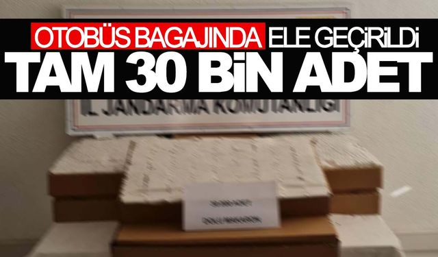 Manisa’da otobüs bagajında ele geçirildi... Tam 30 bin adet!