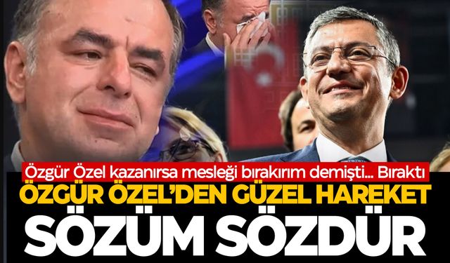 'Özgür Özel seçilsin mesleği bırakırım' demişti... Bıraktı! Özel'den açıklama geldi