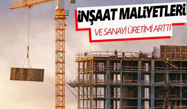 İnşaat maliyet endeksi yıllık yüzde 66,49, sanayi üretimi yıllık yüzde 0,2 arttı