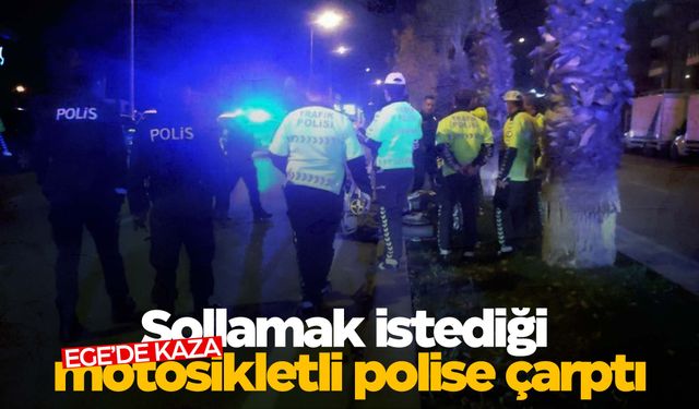 Sollamak istediği motosikletli polise çarptı: 2 yaralı