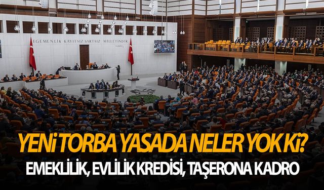 Torba yasada detaylar! Emeklilik, evlilik kredisi, kadro...