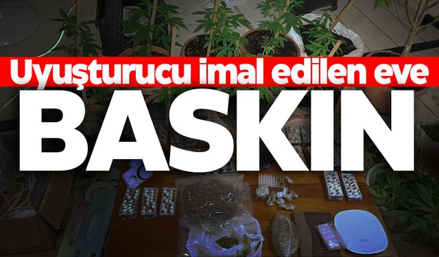 Uyuşturucu imalatı için evine düzenek kurmuş!