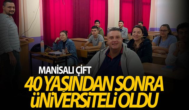 Yirmi yıllık evli çift üniversite hayallerini gerçeğe dönüştürdü