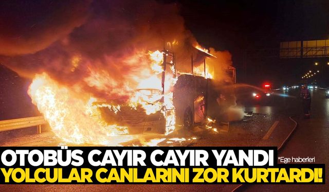 Yolcu otobüsü alev aldı… Yolcular canlarını zor kurtardı!