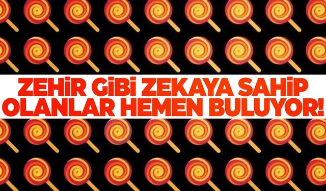 Resimdeki farklı şekeri 8 saniye içinde bulabilir misiniz? Zehir gibi zekaya sahip olan bulabiliyor!