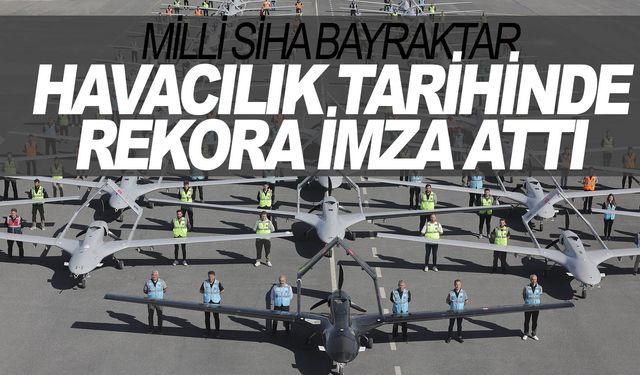 Bayraktar TB2 Türk havacılık tarihinde yeni bir rekora daha imza attı