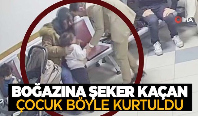 Boğazına şeker kaçtı… Heimlich manevrasıyla kurtuldu! İşte o anlar…