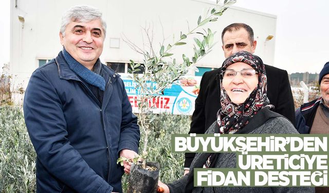 Büyükşehir üreticiye bu kez de fidan desteği veriyor