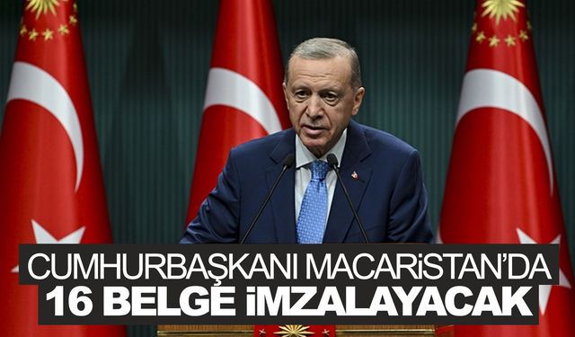 Cumhurbaşkanı Erdoğan'ın Macaristan ziyaretinde 16 belge imzalanacak