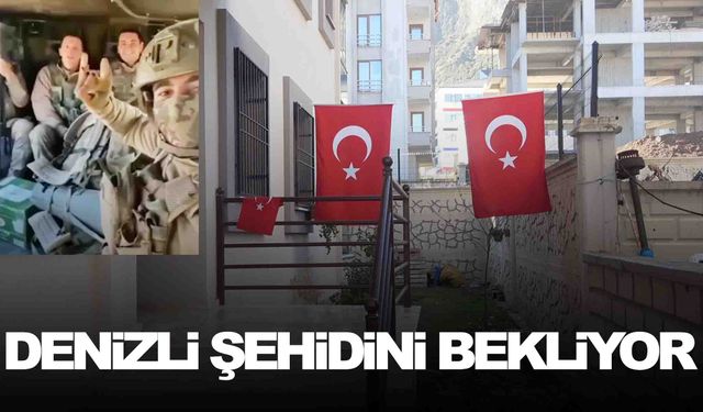 Denizli şehidini bekliyor