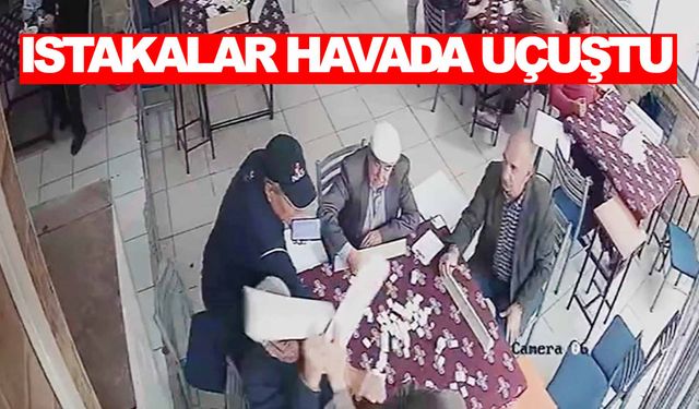 Ege’de ilginç olay… Dedelerin okey kavgasında ıstakalar havada uçuştu!