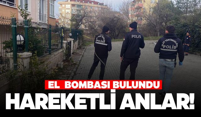 Binanın önünde el bombası paniği!