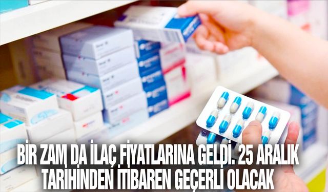 Bir zam da ilaç fiyatlarına geldi. 25 Aralık tarihinden itibaren geçerli olacak: Euro kuru güncellendi yüzde 25 zam geldi