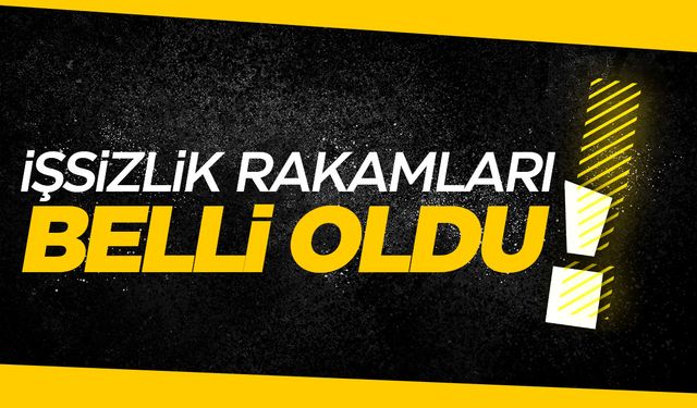 İşsizlik rakamları açıklandı!