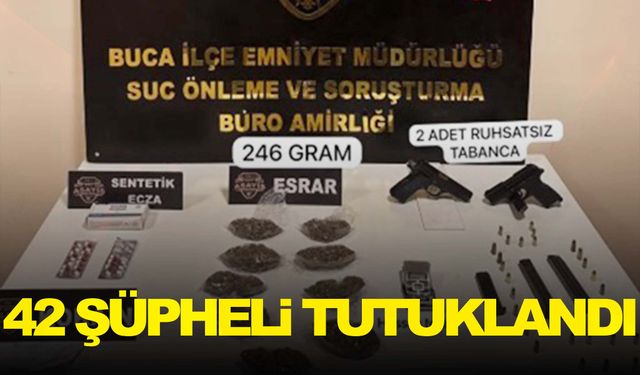 İzmir’de bir haftada 42 şüpheli tutuklandı!