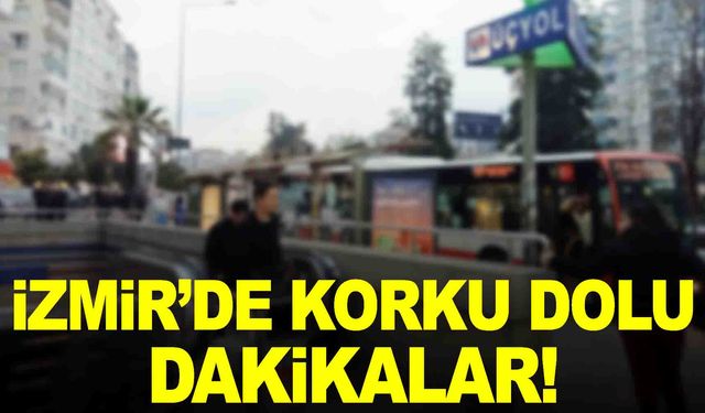 İzmir’de korku dolu dakikalar! Metro merdiveni kaydı!