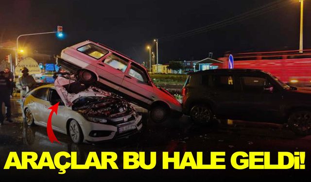 İzmir’de zincirleme kaza… 3 araç birbirine girdi