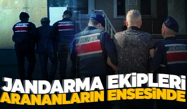 Manisa jandarması aranan şahısları enseledi!